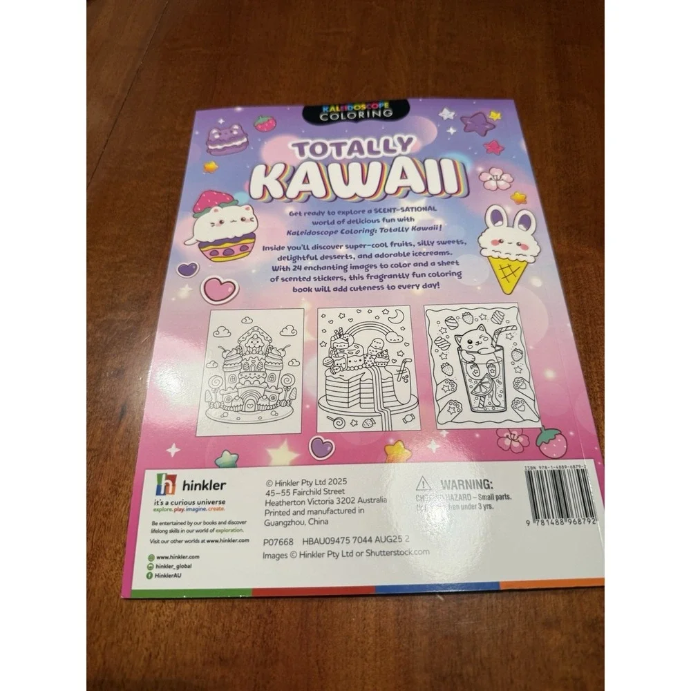 Kaleidoscope - Scented Sticker Coloring - Totally Kawaii Paperback Coloring Book